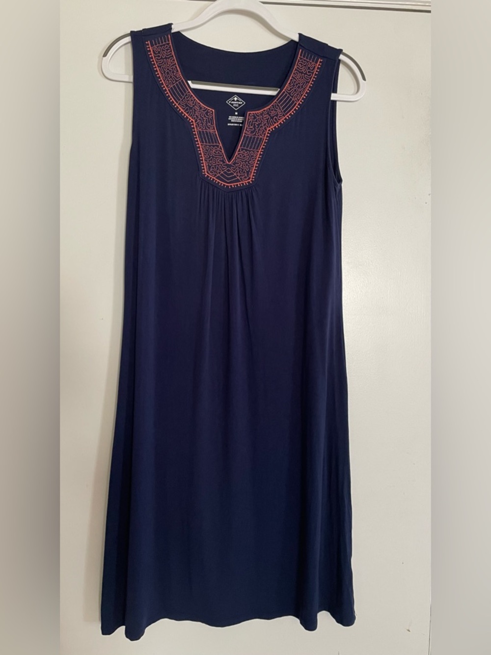 Women’s St. John’s Bay Navy Sleeveless Summer Dress Medium